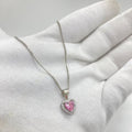 Pink Heart Pendant Necklace