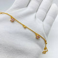 Pink Star Charm Gold Bracelet