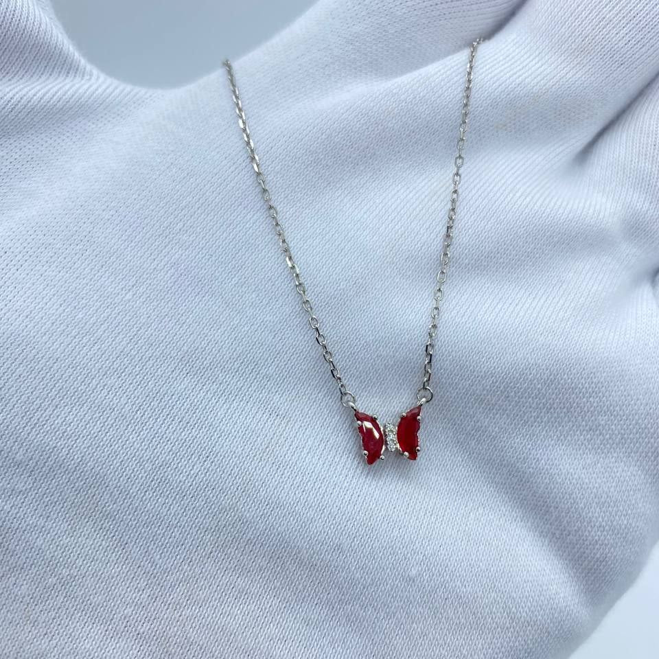 Red Butterfly Necklace