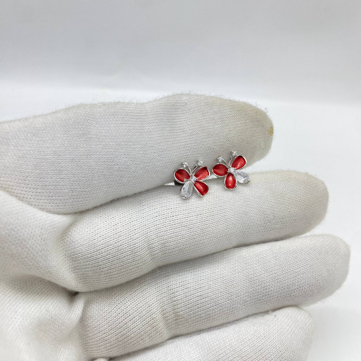 silver earrings