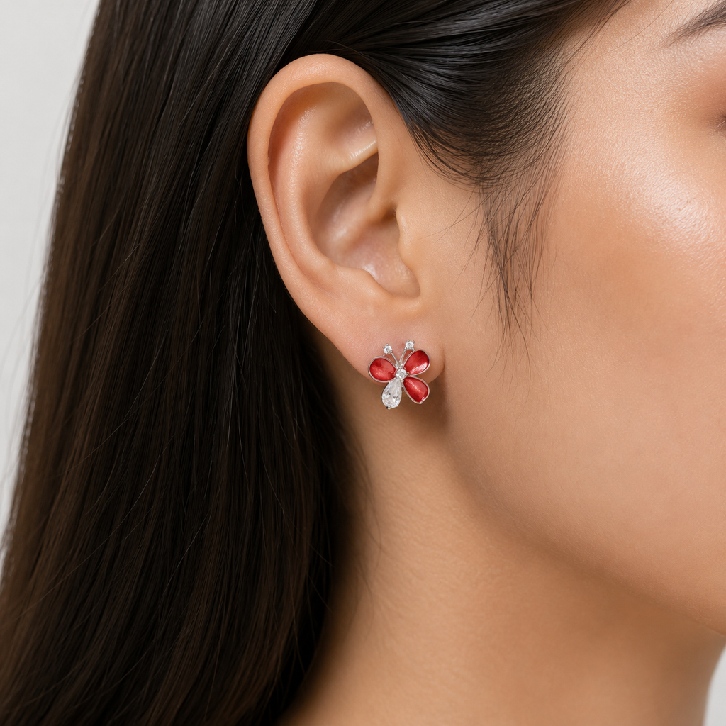 silver earrings