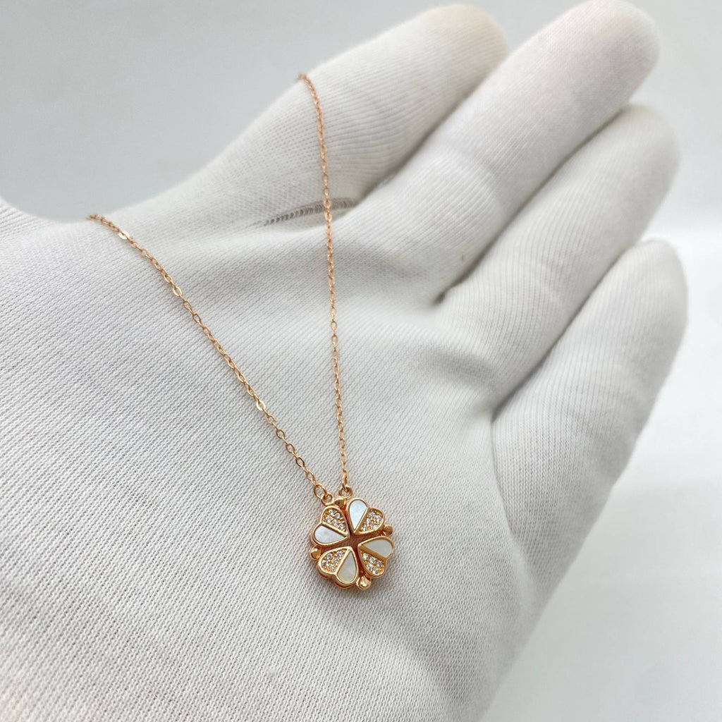 Rose-Gold Floral Necklace