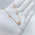 Rose Gold Butterfly Crystal Necklace
