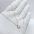 Rose Gold Double Crystal Necklace