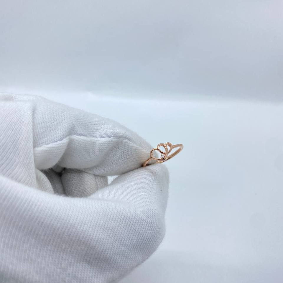 Rose Gold Double Heart Ring