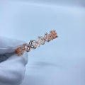 Rose Gold Floral Bangle