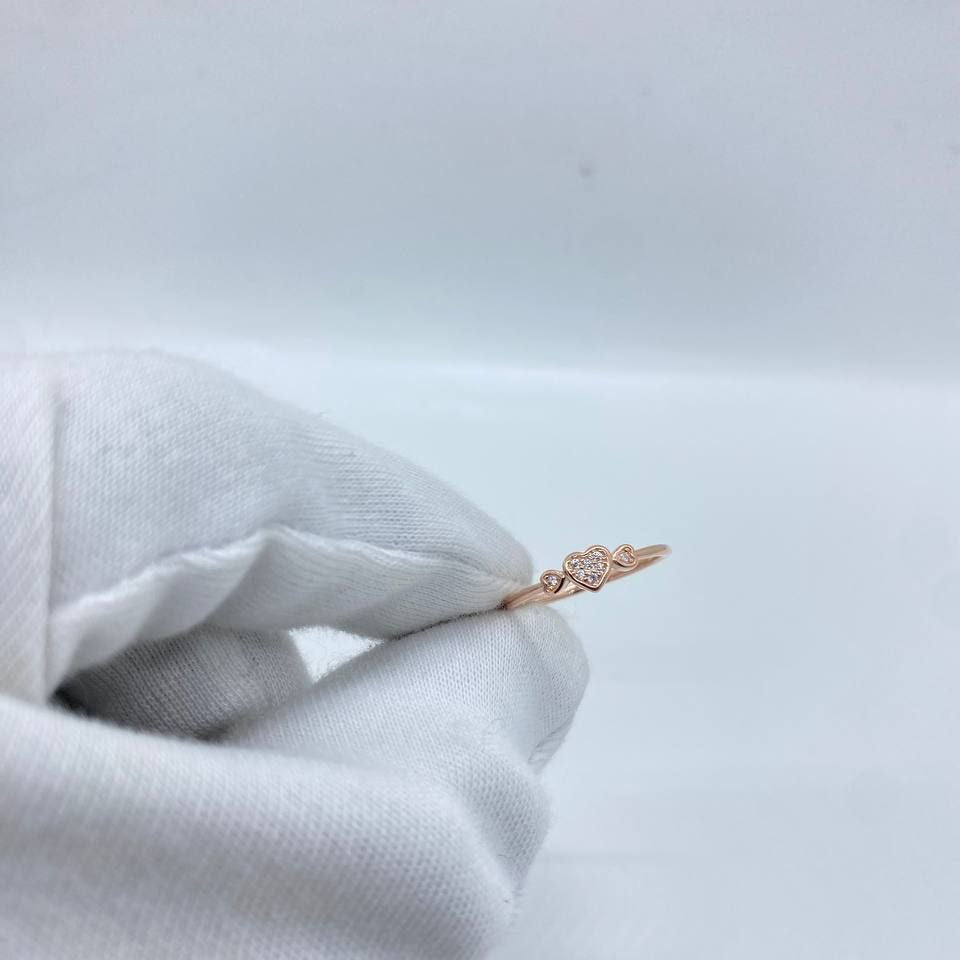 Rose Gold Heart Stone Ring