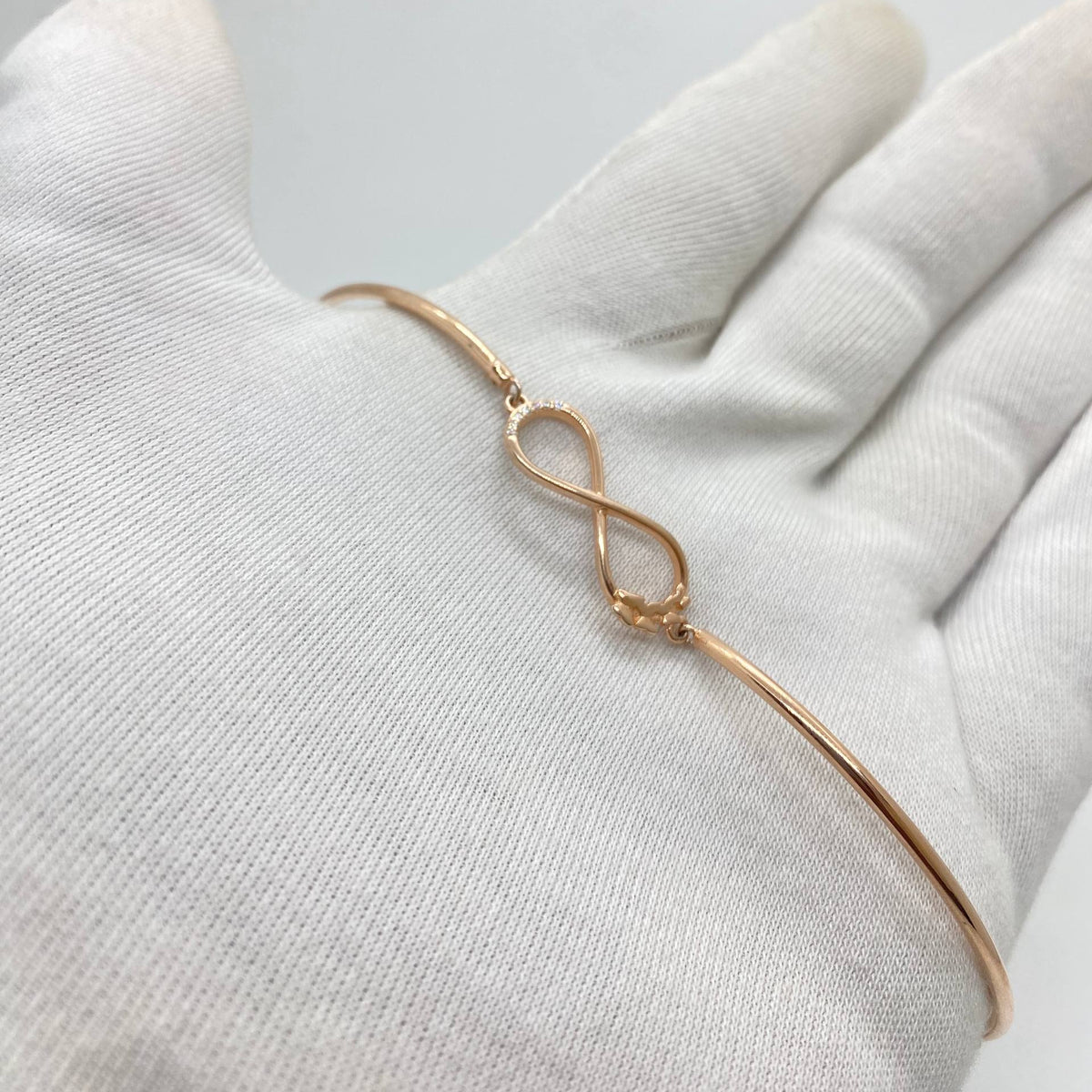 Rose Gold Infinity Crystal Bracelet