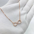 Rose Gold Infinity Crystal Necklace