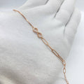 Rose Gold Infinity Link Bracelet