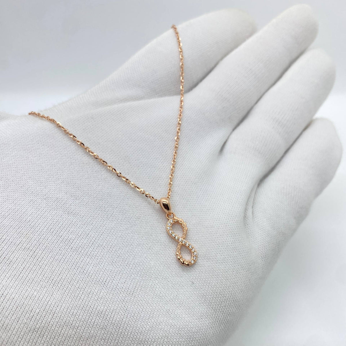Rose Gold Infinity Necklace