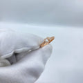 Rose Gold Open Heart Stone Ring