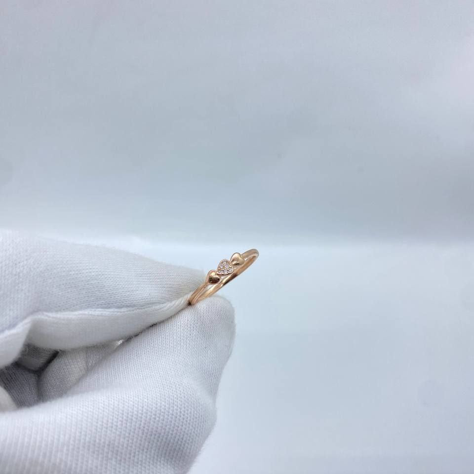Rose Gold Triple Heart Ring