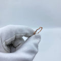 Rose Silver Twist Stone Ring