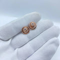 Rose silver stud
