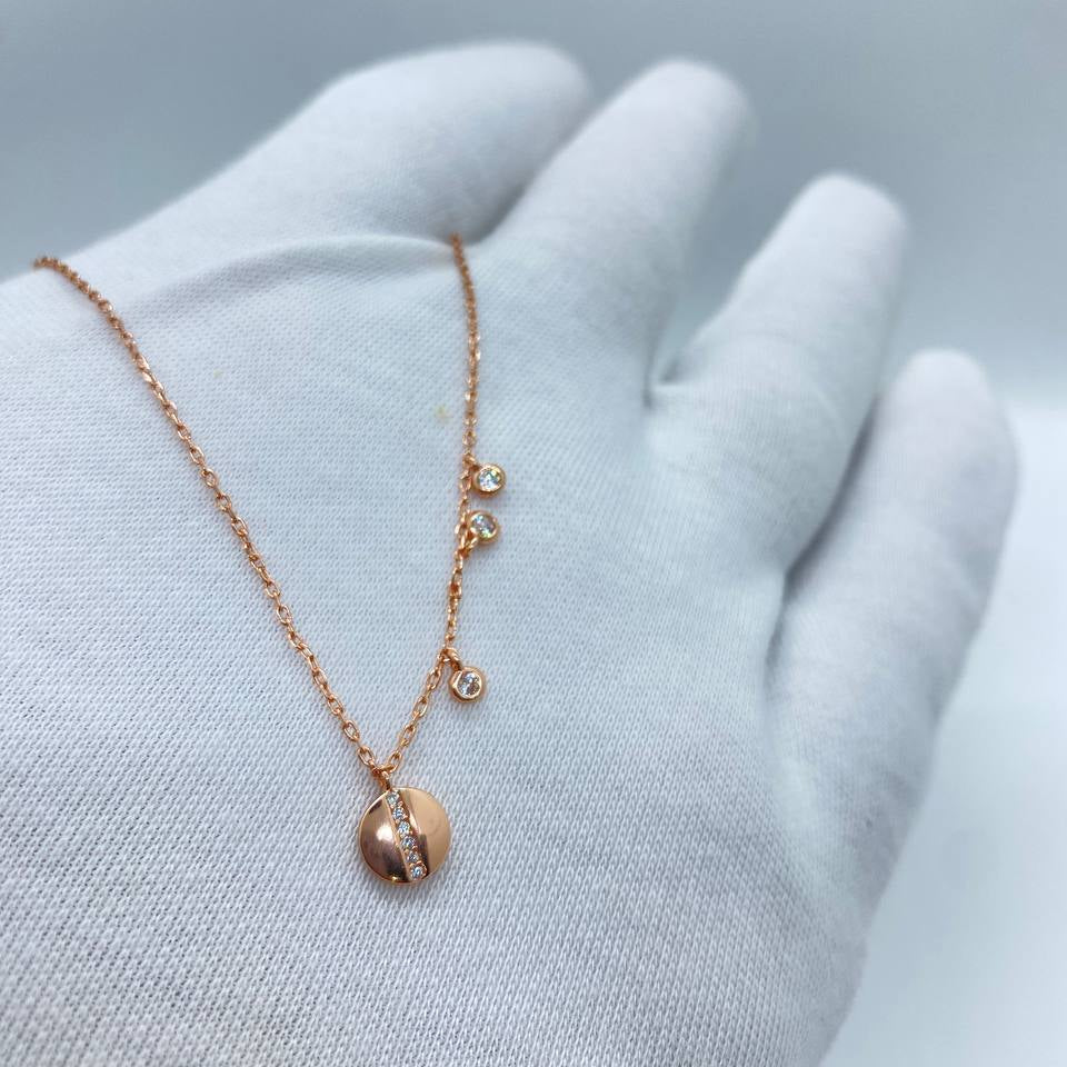 rose silver necklace