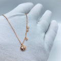 rose silver necklace