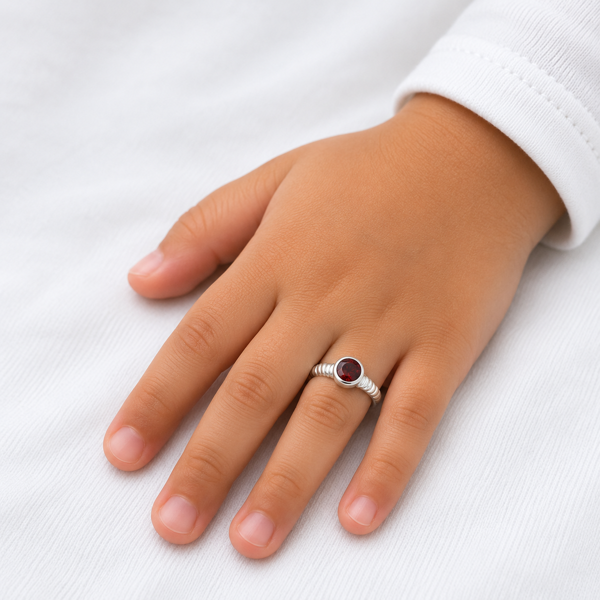 Round Stone Silver Men’s Ring