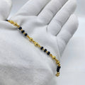 Royal Black Beaded Bracelet