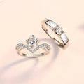 Royal Solitaire Couple Ring