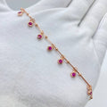 Ruby Drop Rose Gold Bracelet