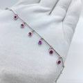 Ruby Pink Drop Bracelet