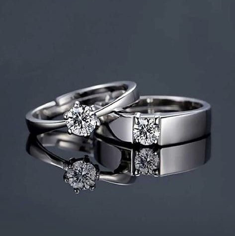 Signature Solitaire Couple Ring