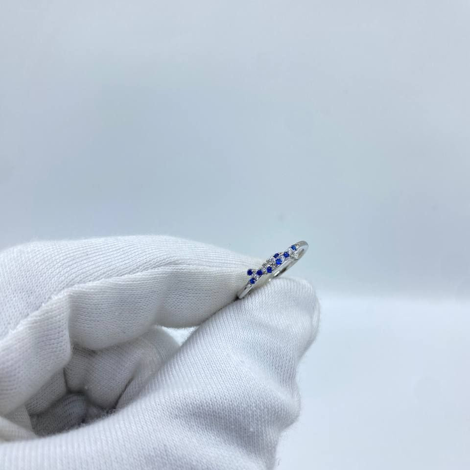 Silver Blue Stone Ring