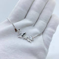Silver Butterfly Trio Charm Bracelet
