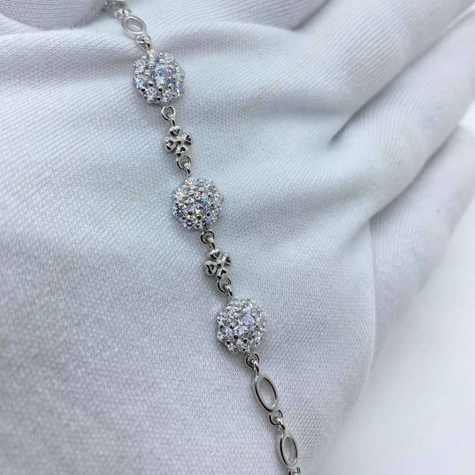 Silver Crystal Trio Bracelet
