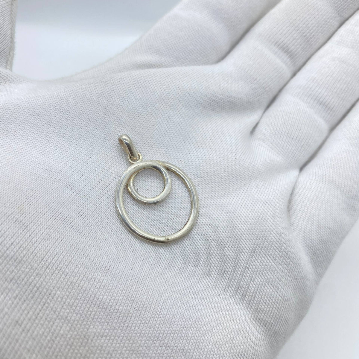 Silver Double Circle Pendant