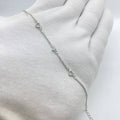 Silver Double Heart CZ Bracelet