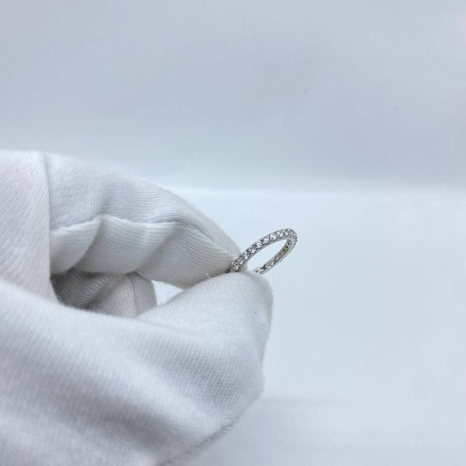 Silver Full Eternity Stone Ring