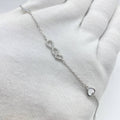 Silver Infinity Heart Link Bracelet