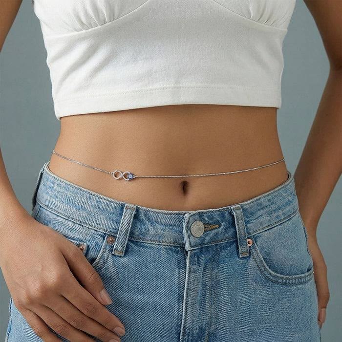 Silver Infinity Knot Waist Chain