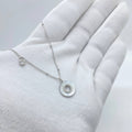 Silver Mother of Pearl Circle Necklace