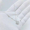 Silver Mother of Pearl Heart Necklace