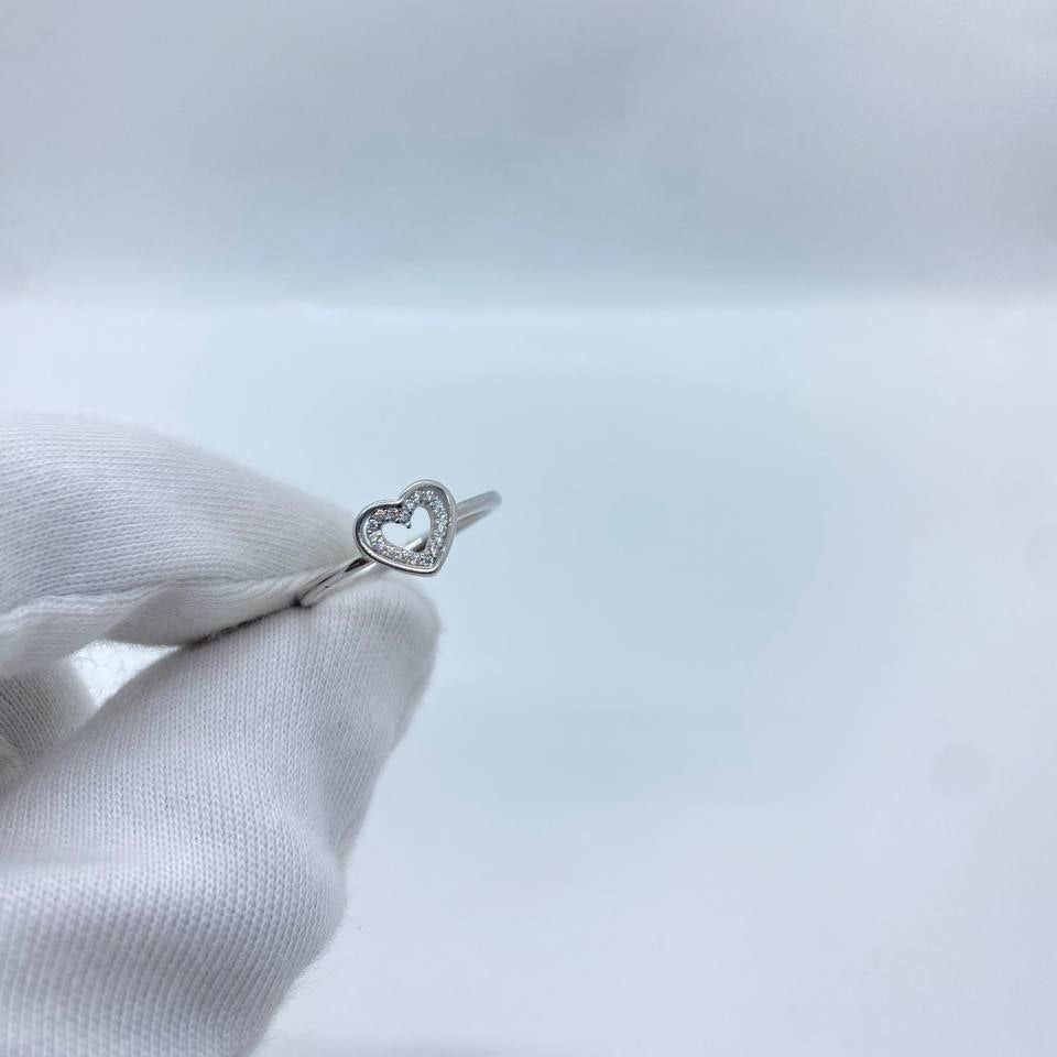 Silver Open Heart Ring