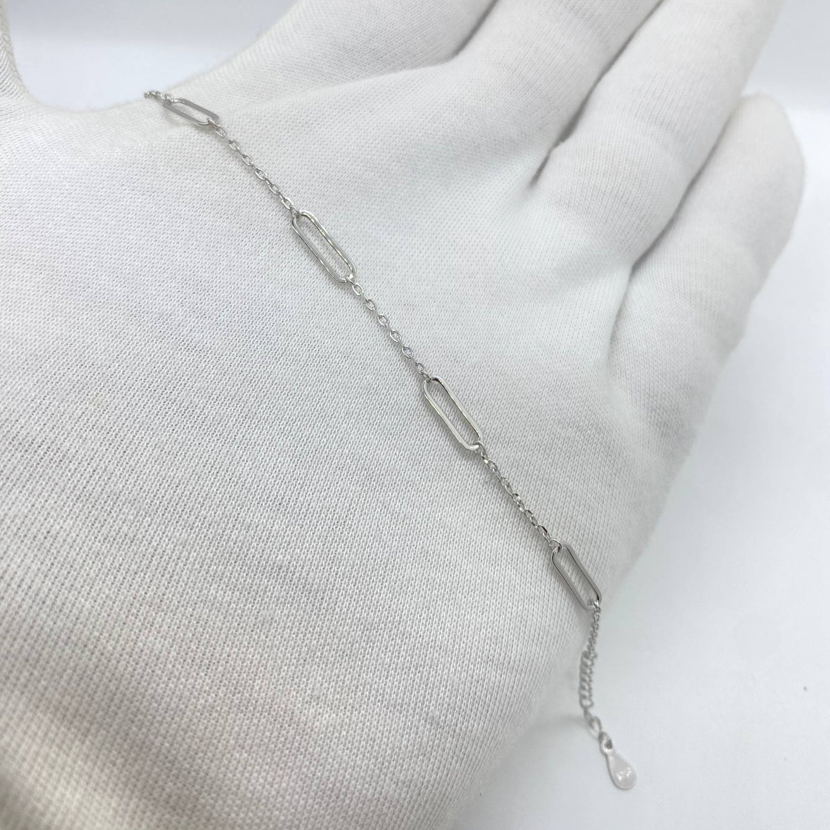 Silver Paperclip Link Bracelet