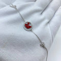 Silver Red Swan Crystal Bracelet