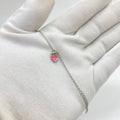 Silver Strawberry Charm Bracelet
