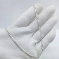 Slim Curb Link Silver Chain
