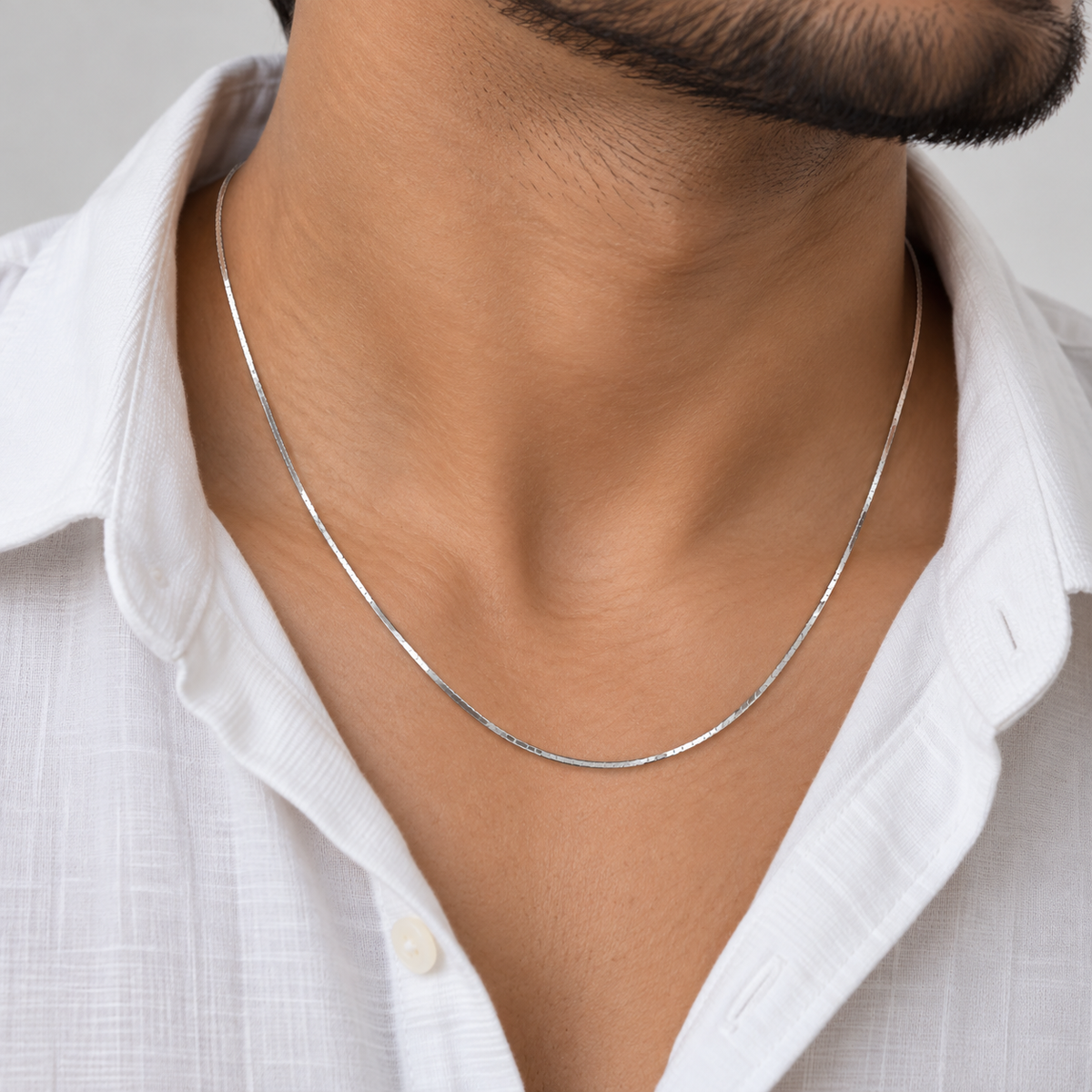 Slim Silver Snake Chain
