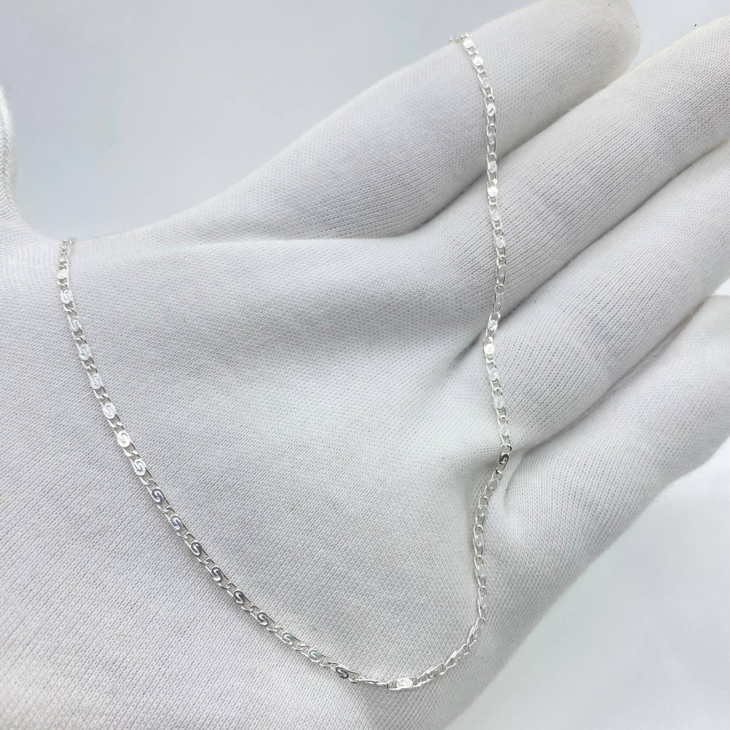 Spiral Link Silver Chain