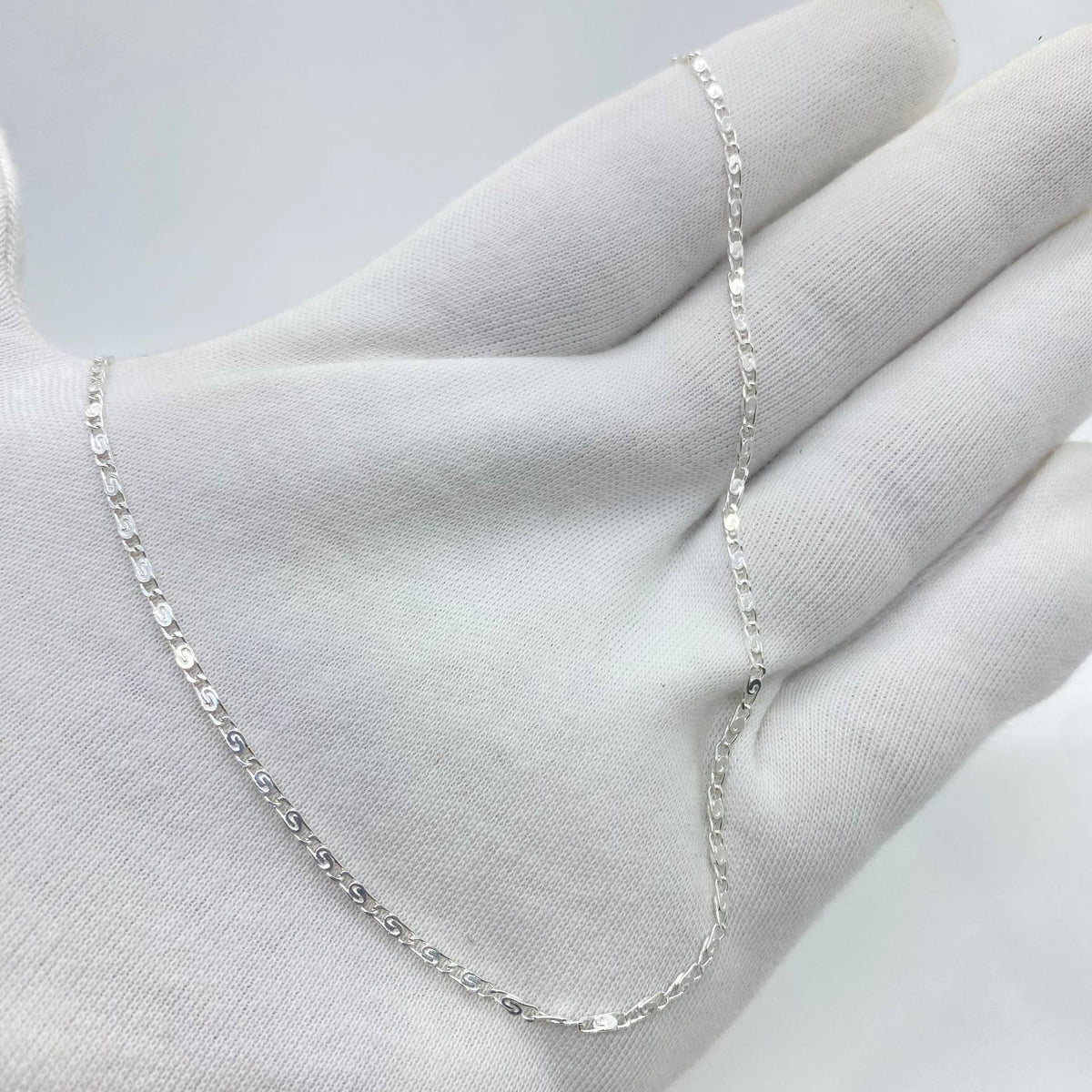 Spiral Link Silver Chain