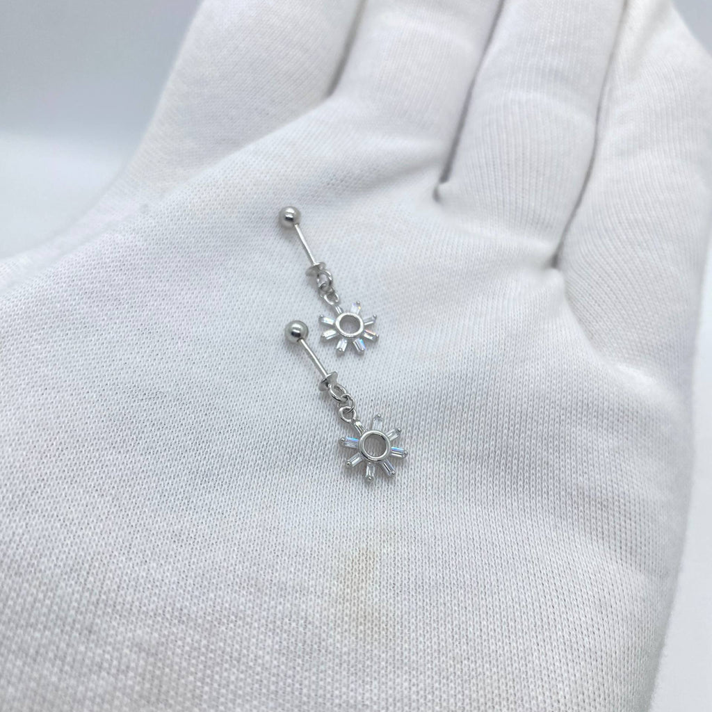 silver earrings