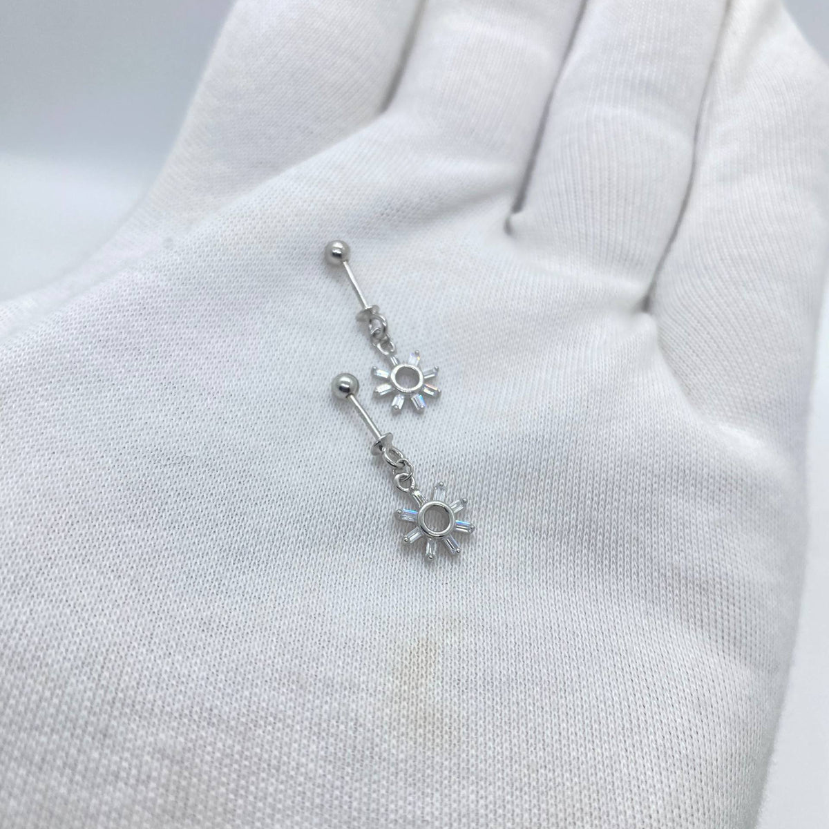 silver earrings