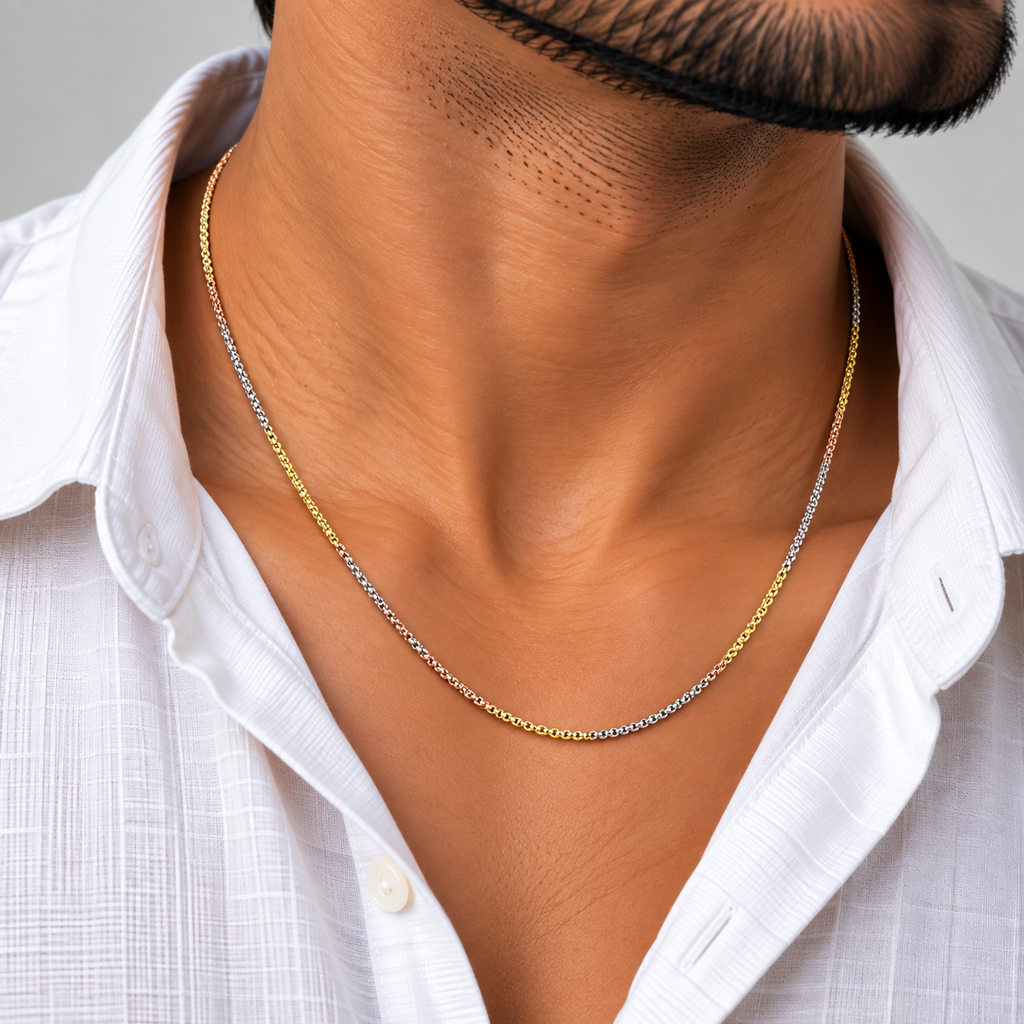 Tri-Color Fine Chain