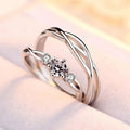 Trinity Crystal Couple Ring
