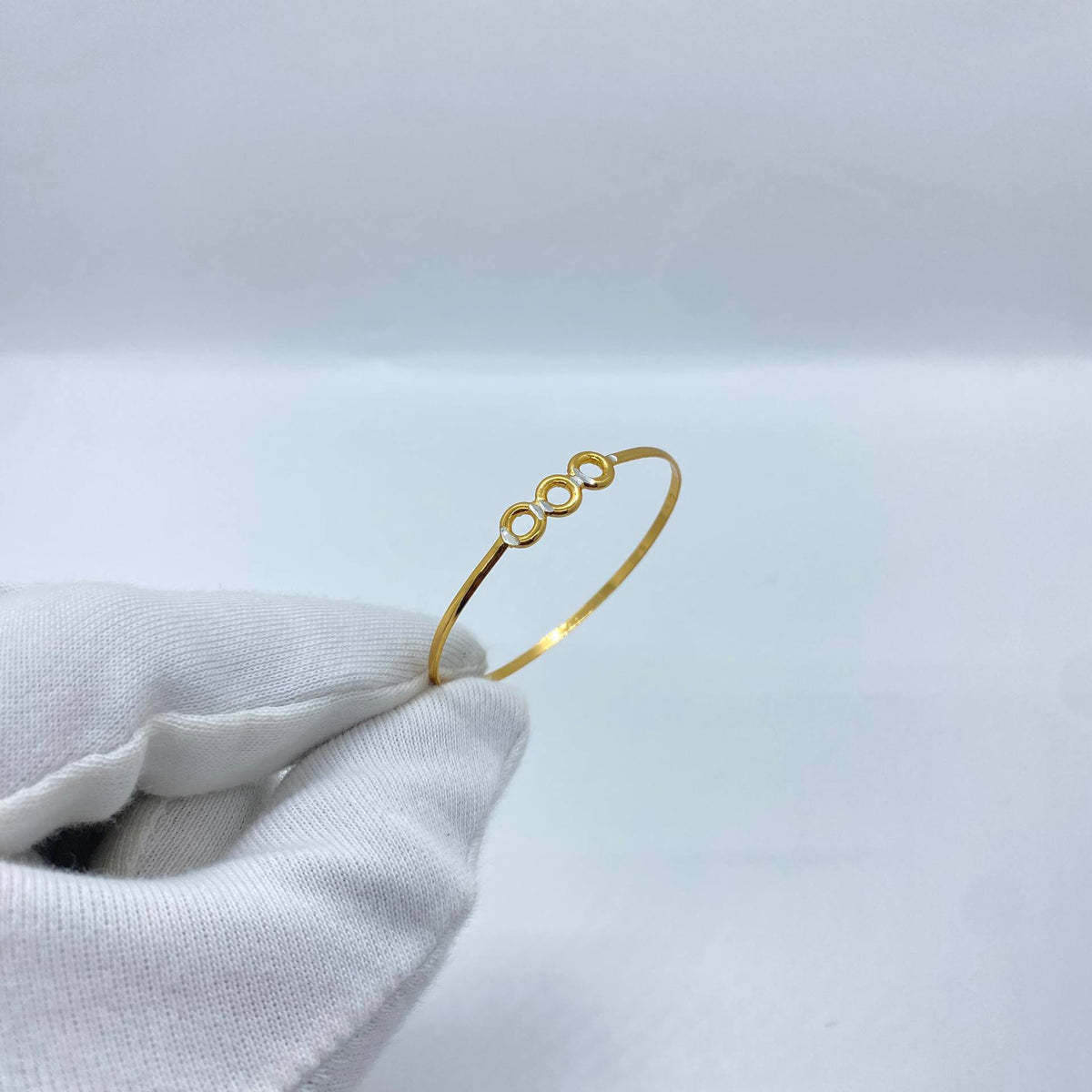 Triple Circle Gold Bangle
